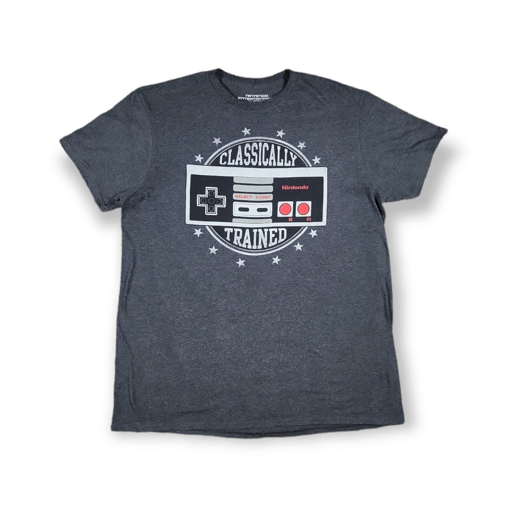 Nintendo Entertainment System Classiclly Trained Retro Controler T-Shirt Size L
